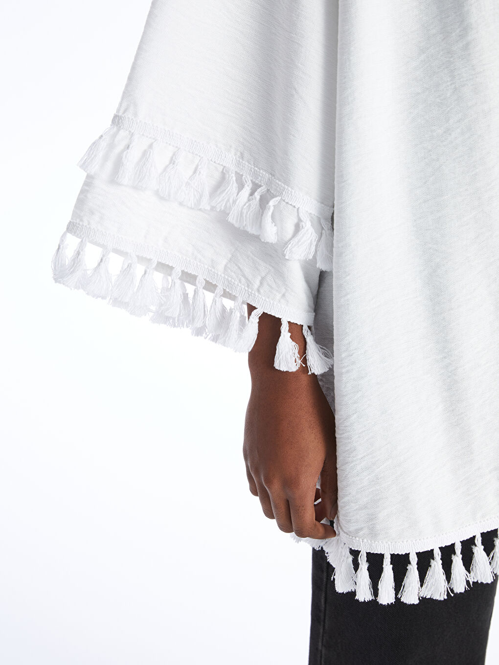 Shawl Collar Straight Long Sleeve Oversize Women's Kimono -S4DC32Z8-R9J