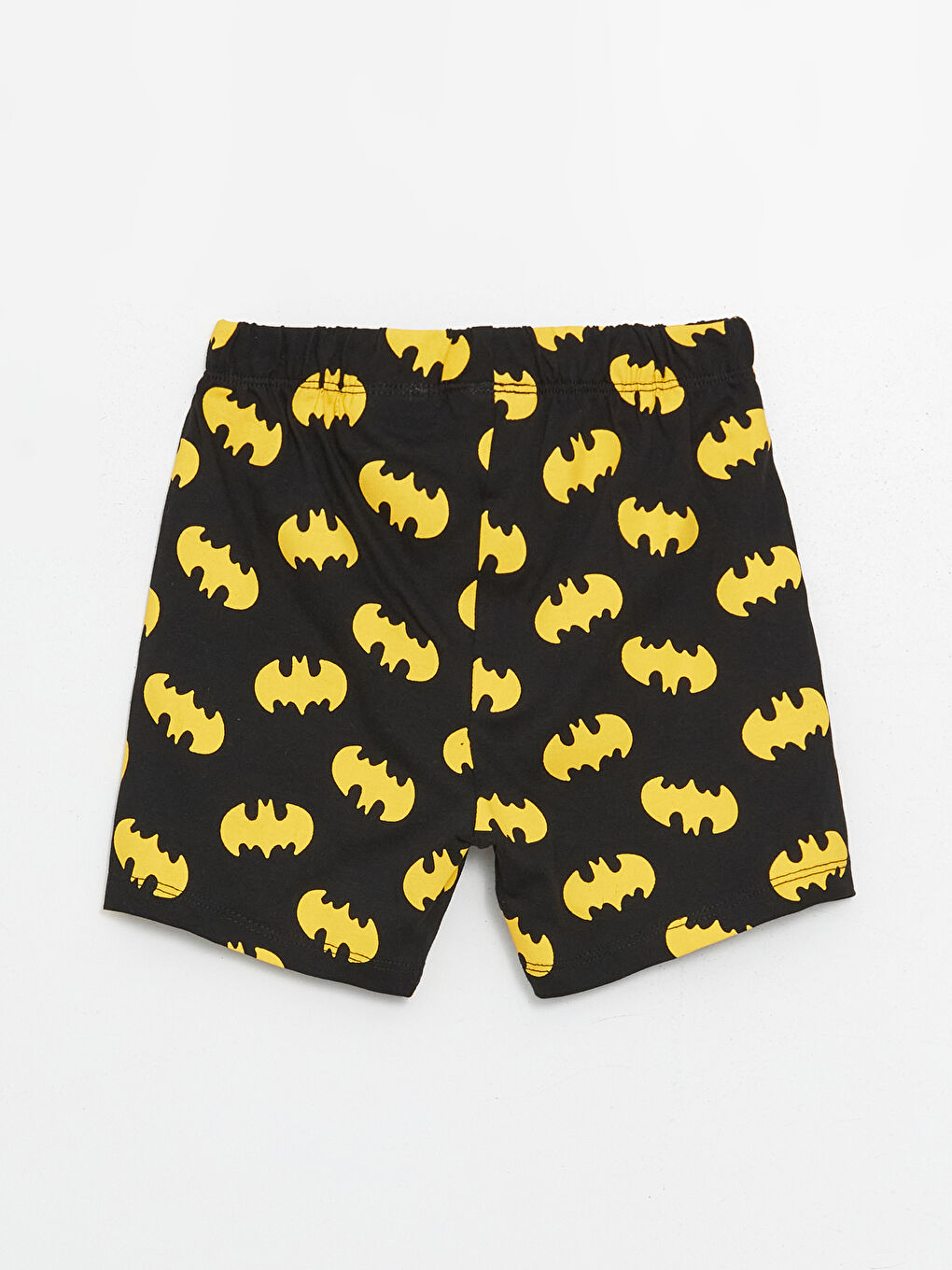 LCW baby Yeni Siyah Bisiklet Yaka Kısa Kollu Batman Baskılı Erkek Bebek Şortlu Pijama Takımı - 4