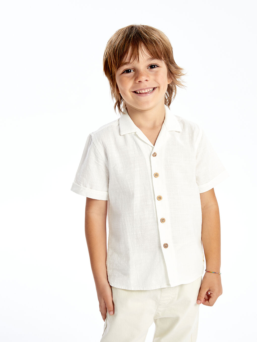 Chemise Basique à Manches Courtes pour Bébé Garçons