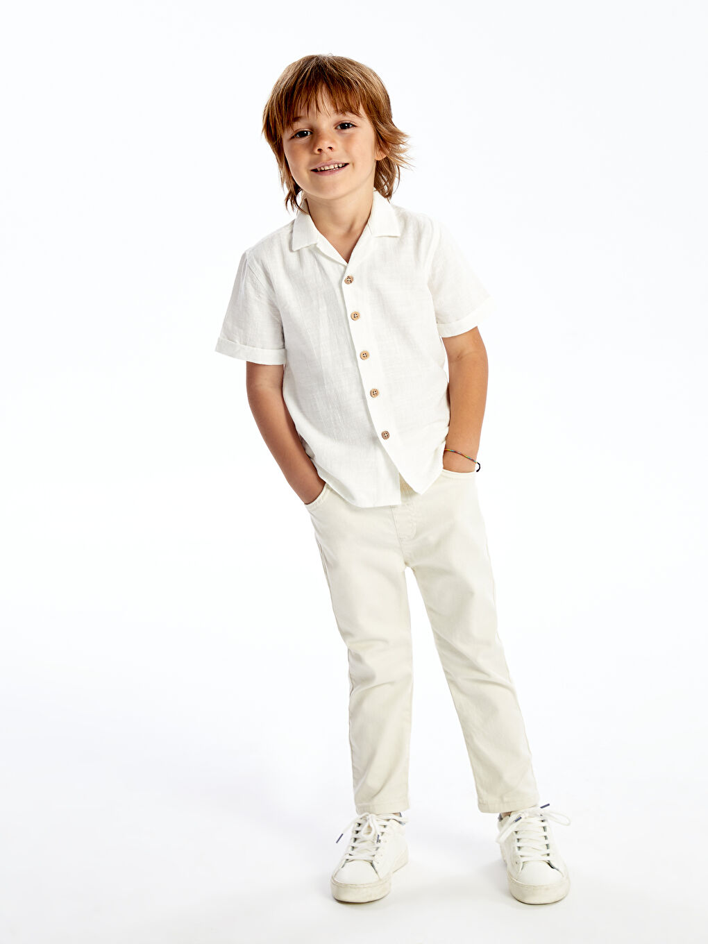 Chemise Basique à Manches Courtes pour Bébé Garçons-1
