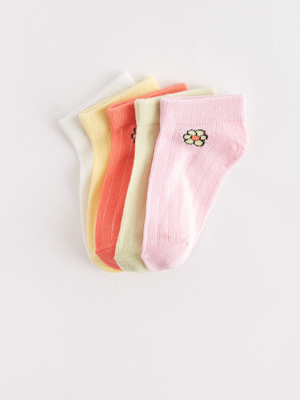 Floral Baby Girls Trainer Socks 5 Pack -S4DC87Z1-Q5P