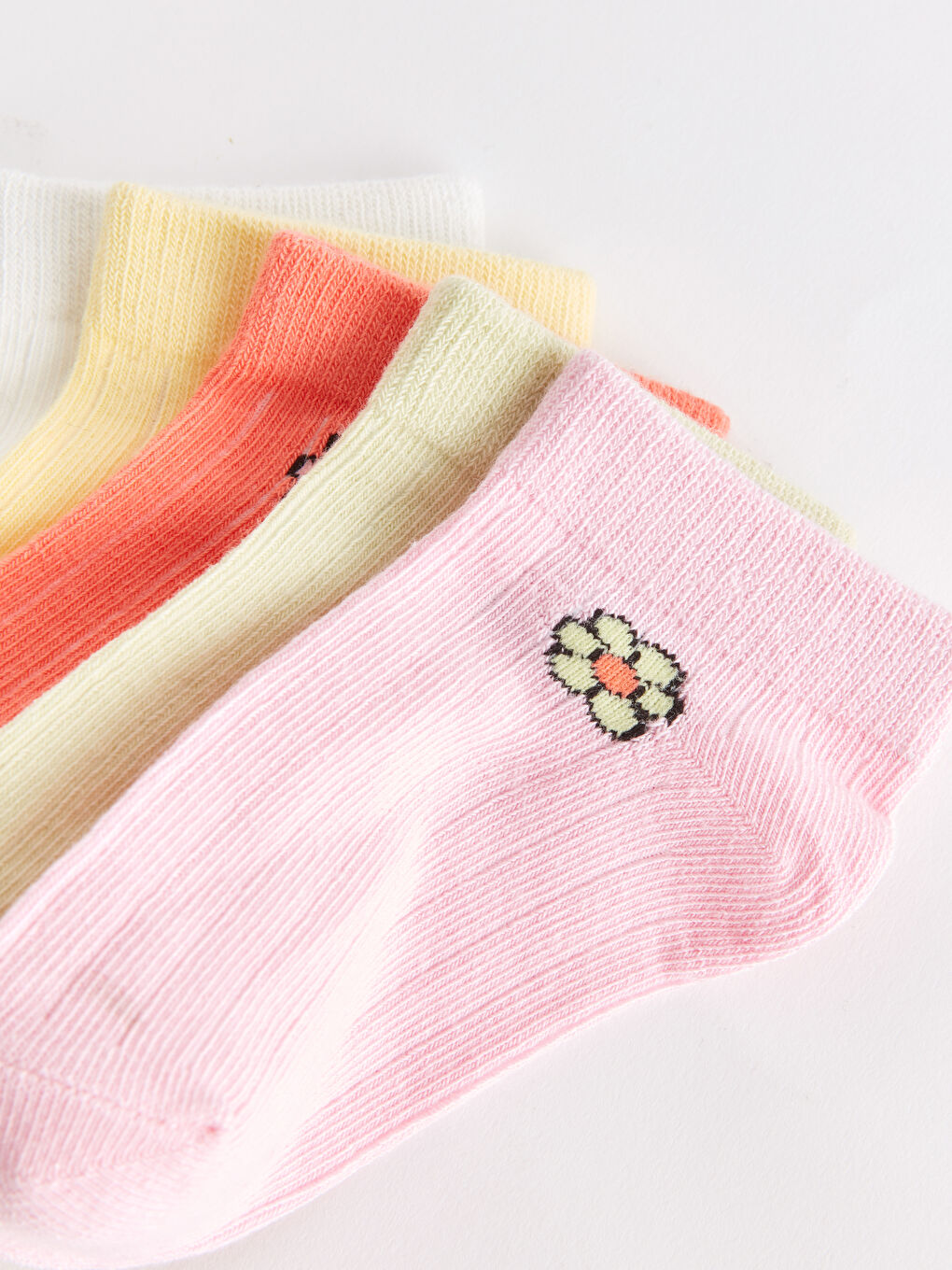 Floral Baby Girls Trainer Socks 5 Pack -S4DC87Z1-Q5P