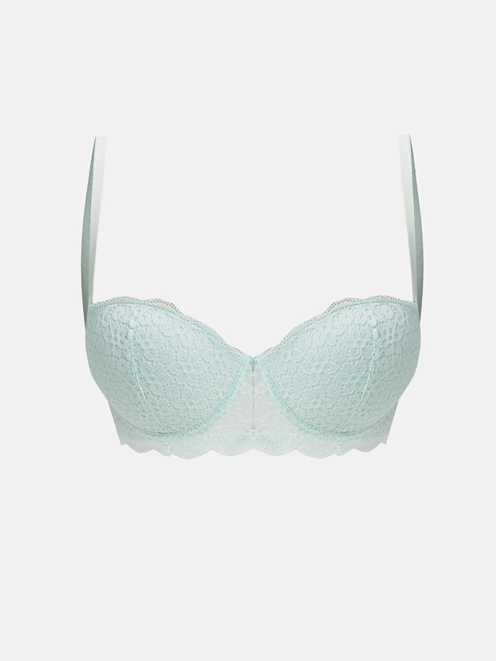 Wired Lightly Padded Lace Strapless Bra -S4DC94Z8-FUE