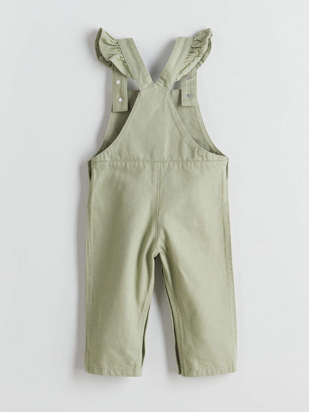 Yeşil Kare Yaka Kız Çocuk Salopet-1