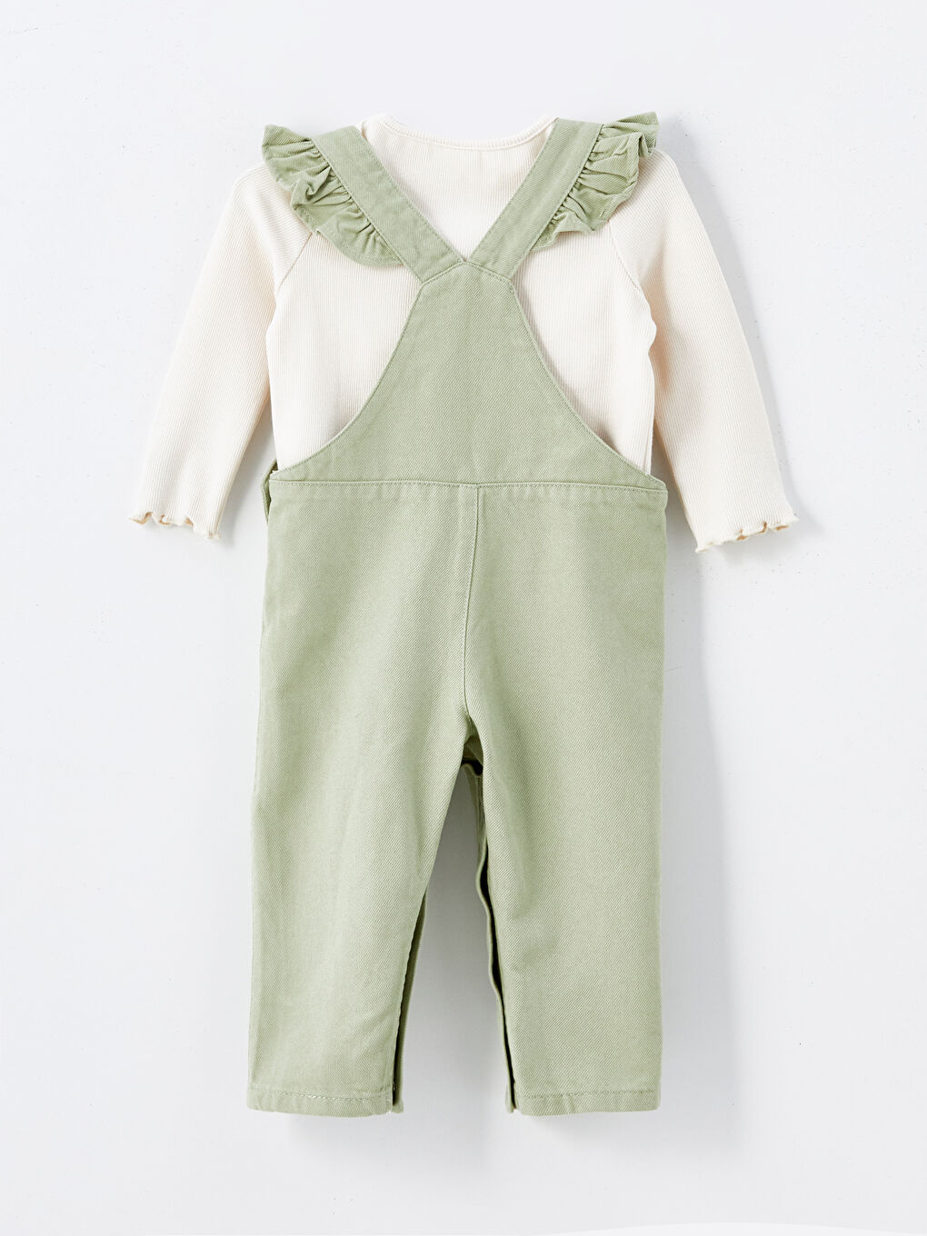Crew Neck Long Sleeve Baby Girl Blouse and Salopet Set of 2 -S4DD37Z1-FF7