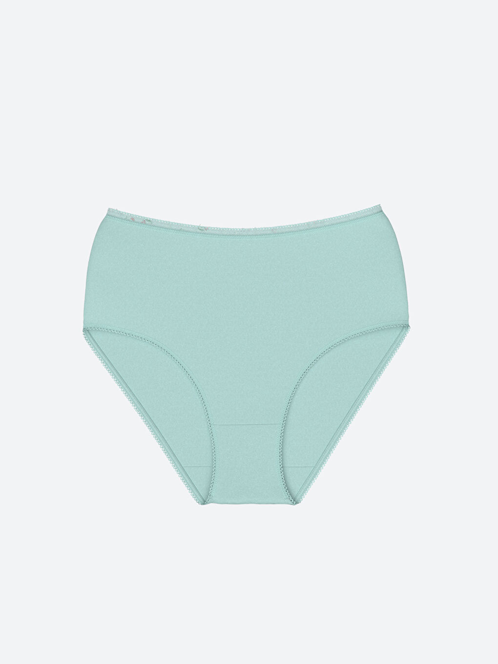 Turkuaz Yüksek Bel Düz Klasik Külot