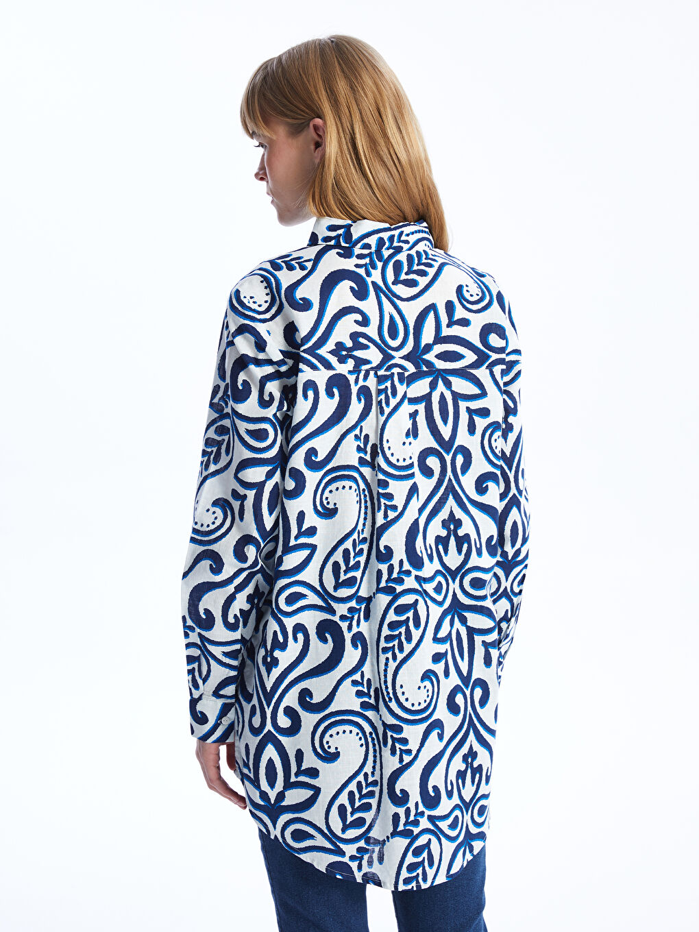 Patterned Long Sleeve Women's Shirt Tunic -S4DD80Z8-LQQ