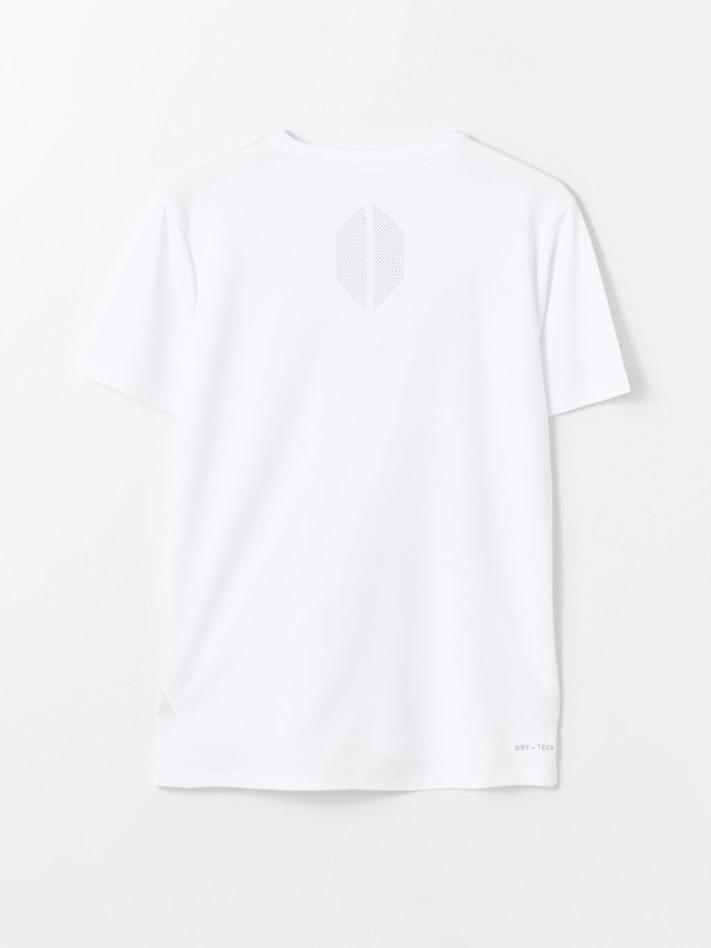 Beyaz DRY-TECH Bisiklet Yaka Kısa Kollu Erkek Tişört-6