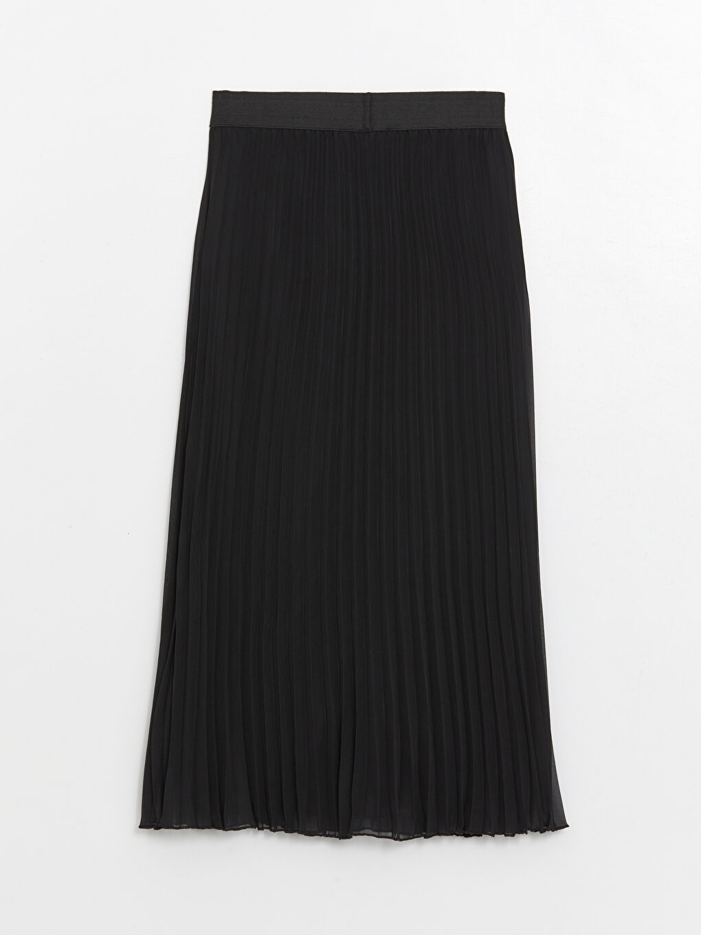 Elastic Waist Plain Pleated Women's Skirt-6