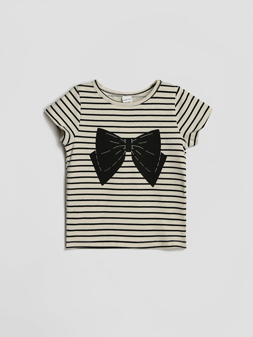 Rundhalsausschnitt Kurzarm Gestreift Baby Mädchen T-Shirt-1