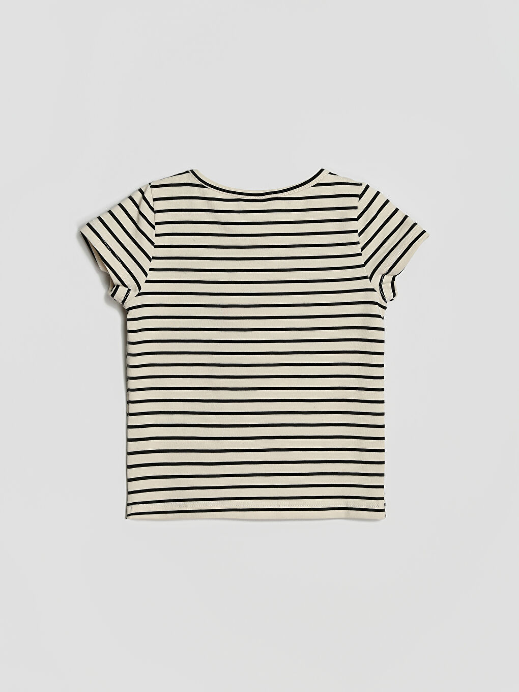 Rundhalsausschnitt Kurzarm Gestreift Baby Mädchen T-Shirt-2