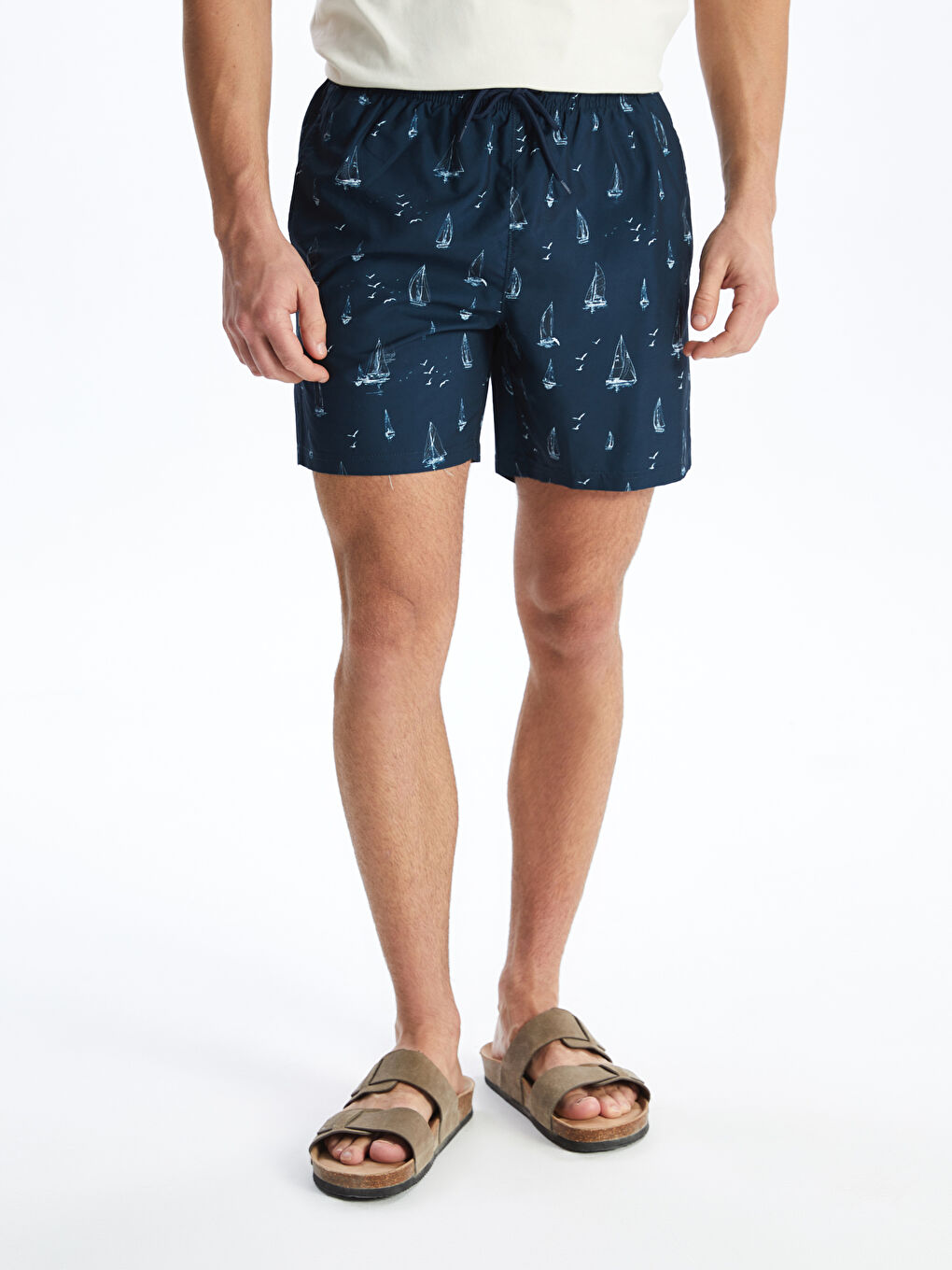 Short Patterned Men's Swimming Shorts -S4DE57Z8-LSJ