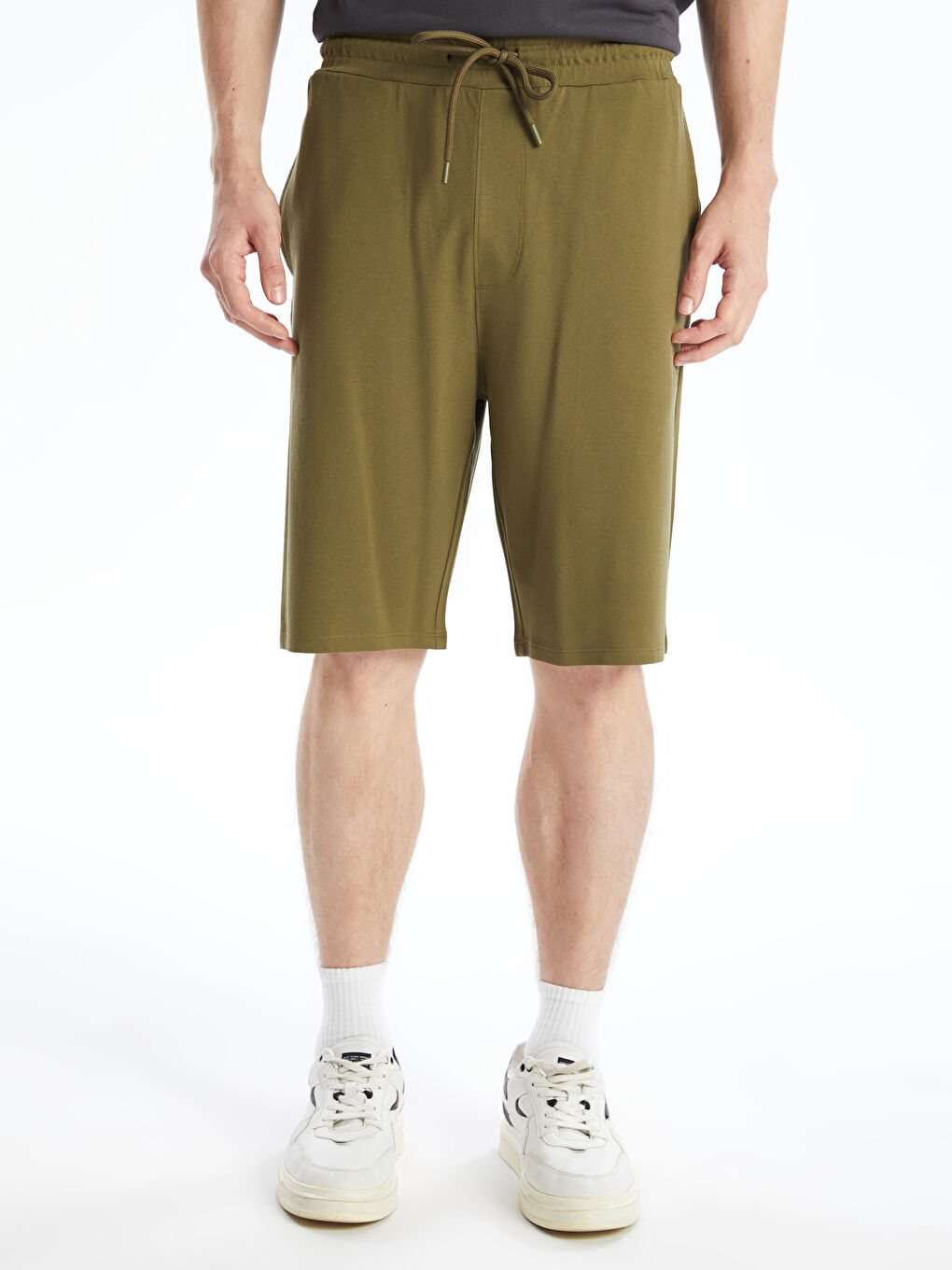 XSIDE Haki Slim Fit Erkek Bermuda Şort - 1