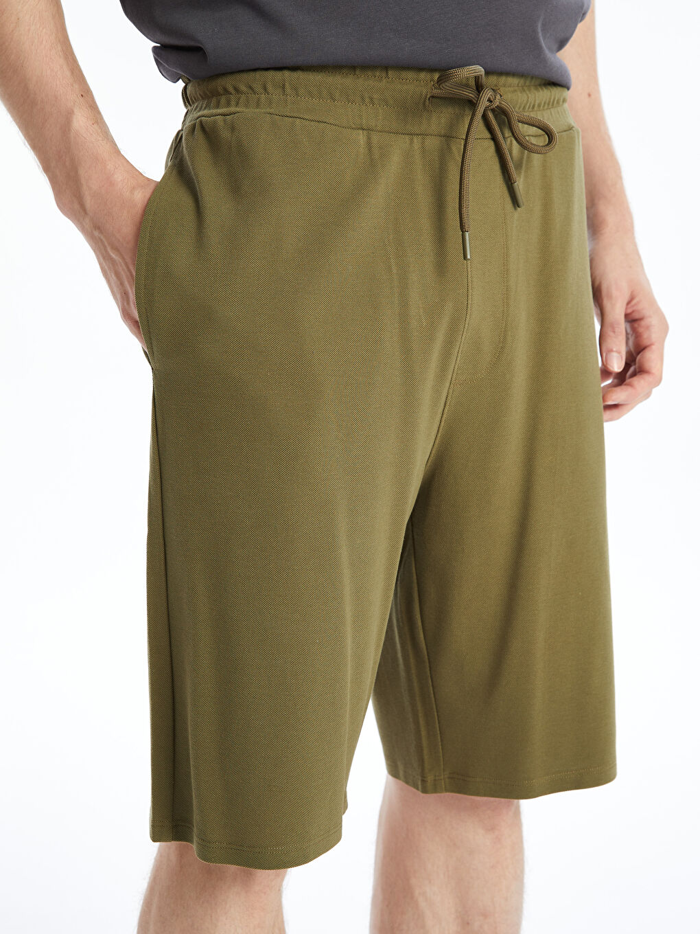 XSIDE Haki Slim Fit Erkek Bermuda Şort - 2