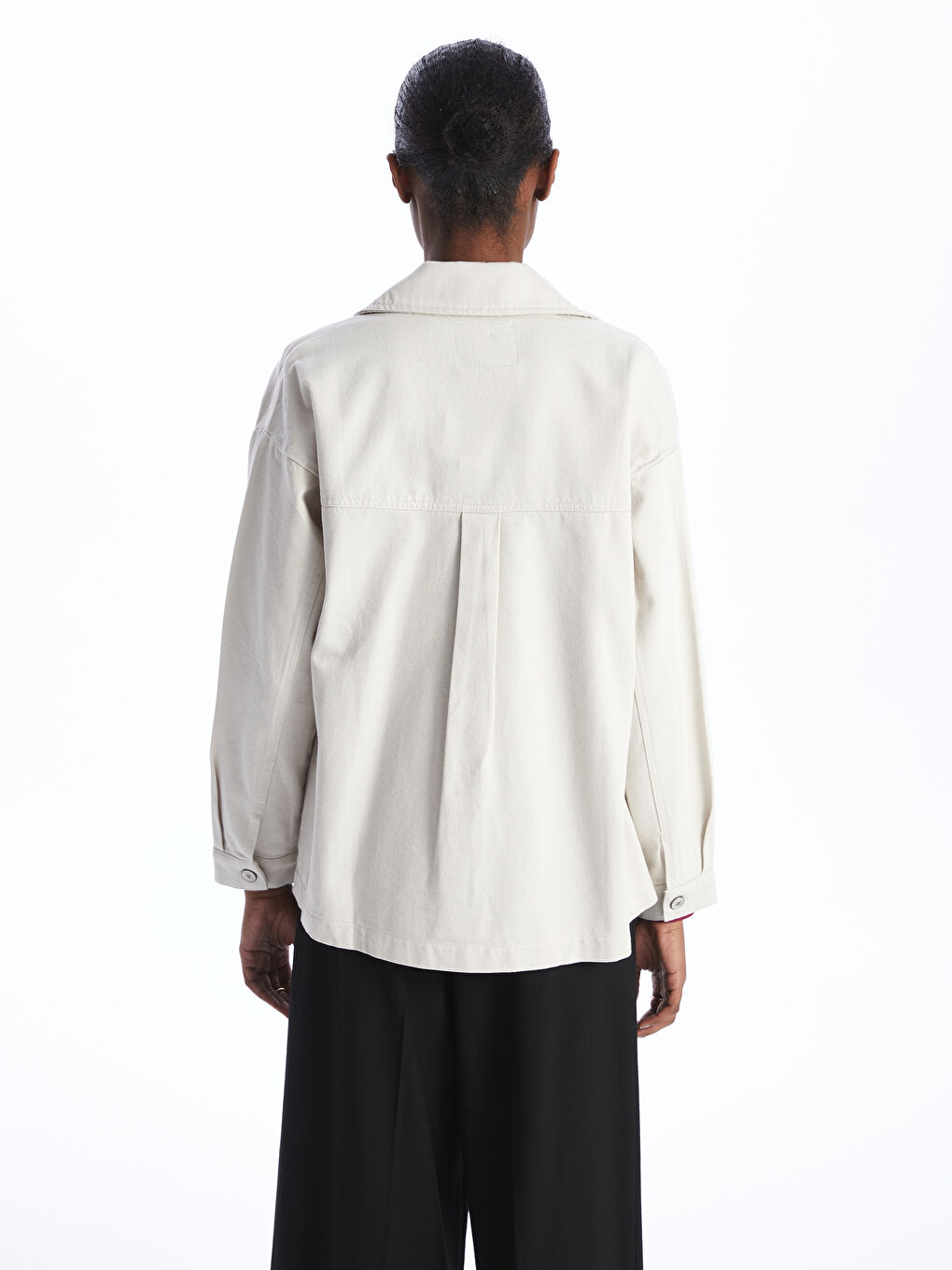 Collared Neck Oversize Women's Jacket-4