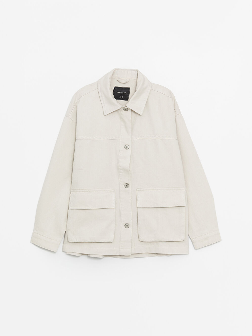 Collared Neck Oversize Women's Jacket-5