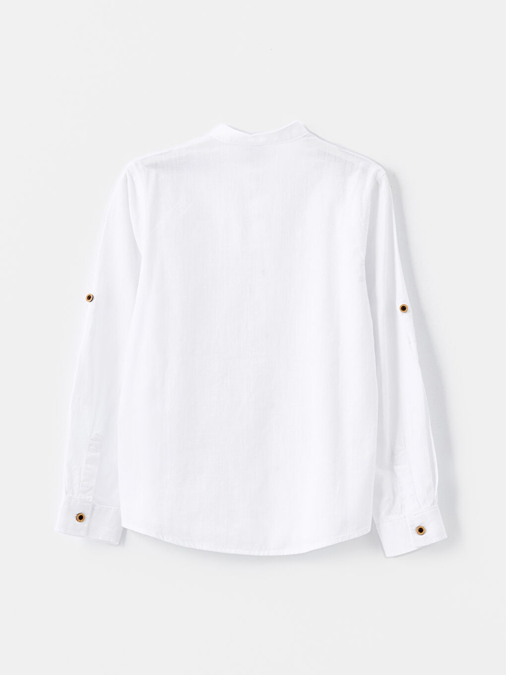 Grandad Collar Basic Long Sleeve Boys' Shirt -S4DF55Z4-Q6K