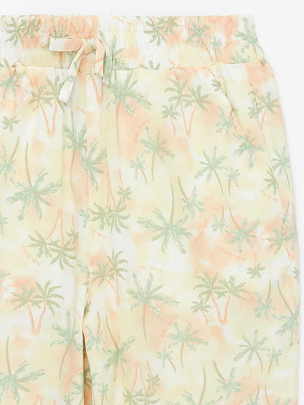 Karışık Beli Lastikli Kız Çocuk Pantolon-2