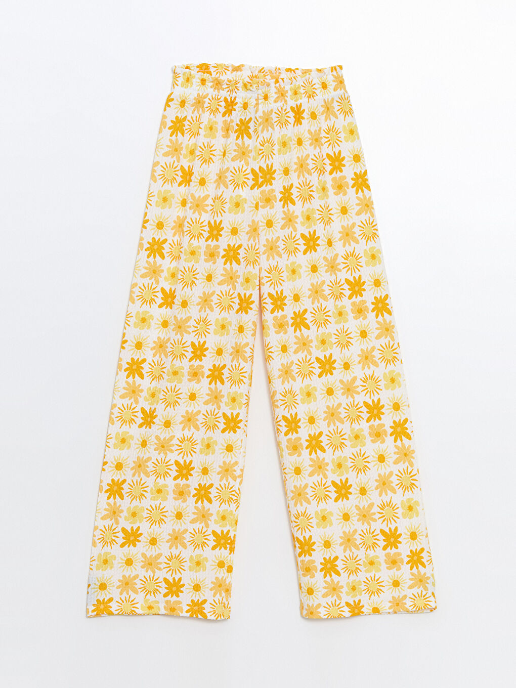 LCW Kids Elasticated Waist Floral Girls' Trousers -S4DG25Z4-LUF