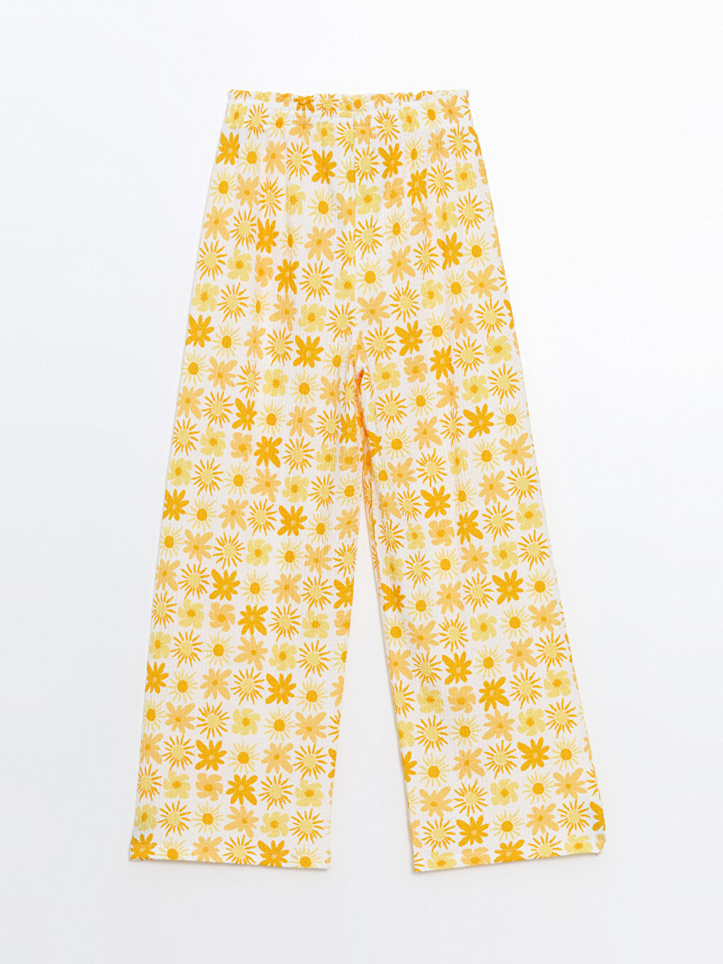 LCW Kids Elasticated Waist Floral Girls' Trousers -S4DG25Z4-LUF