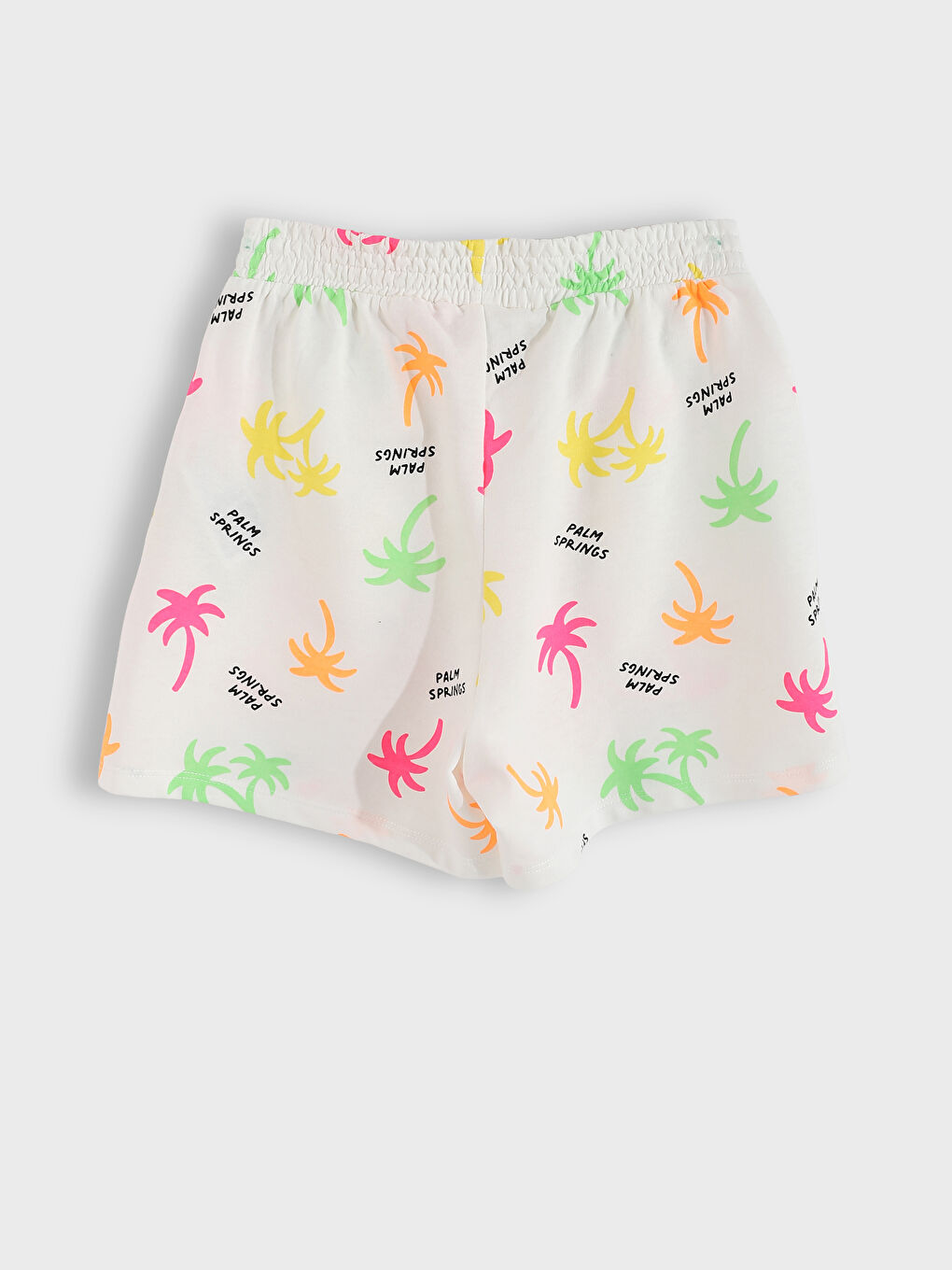 LCW Kids Elasticated Waist Printed Girls' Shorts -S4DG28Z4-LRA