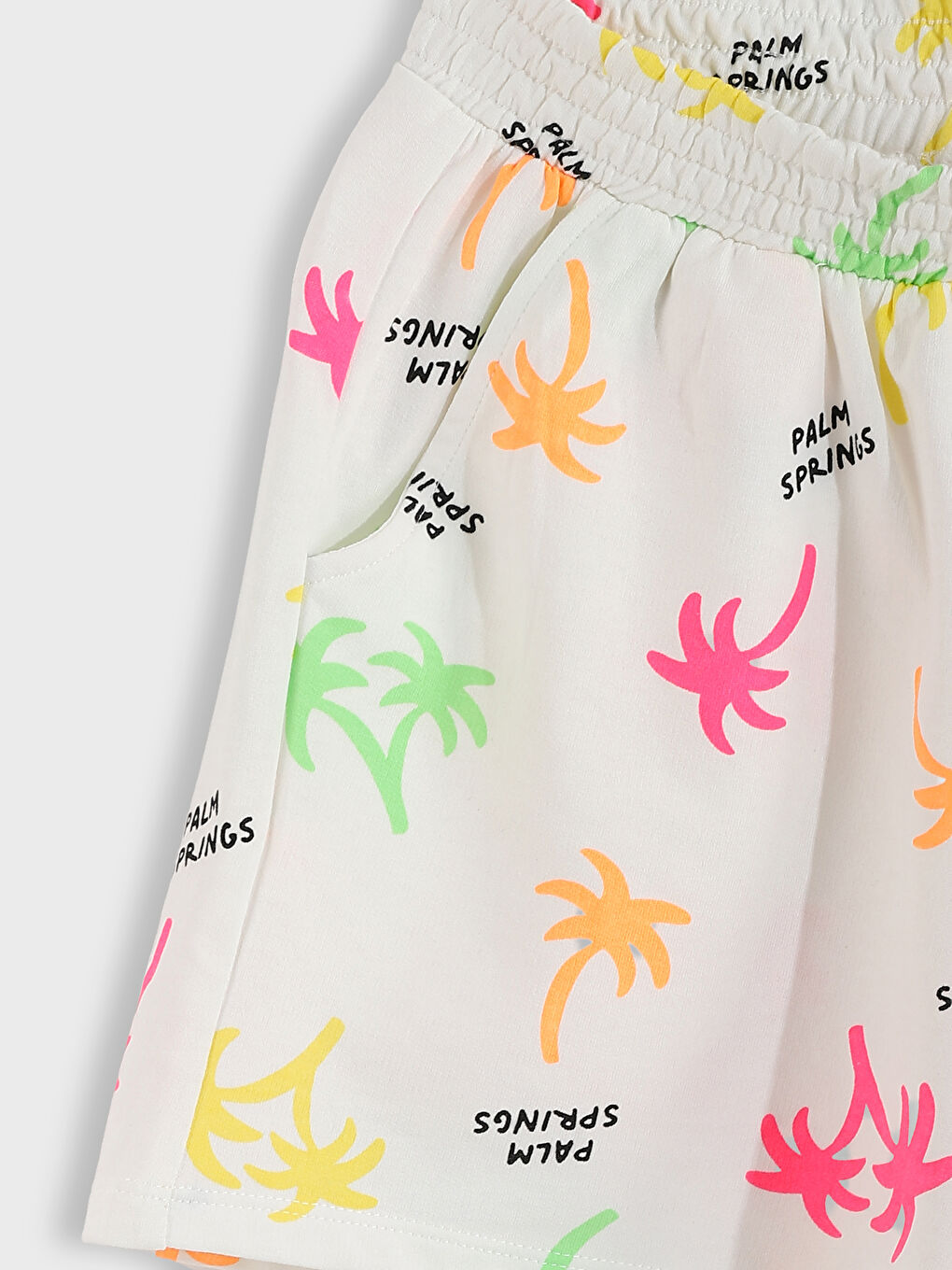 LCW Kids Elasticated Waist Printed Girls' Shorts -S4DG28Z4-LRA