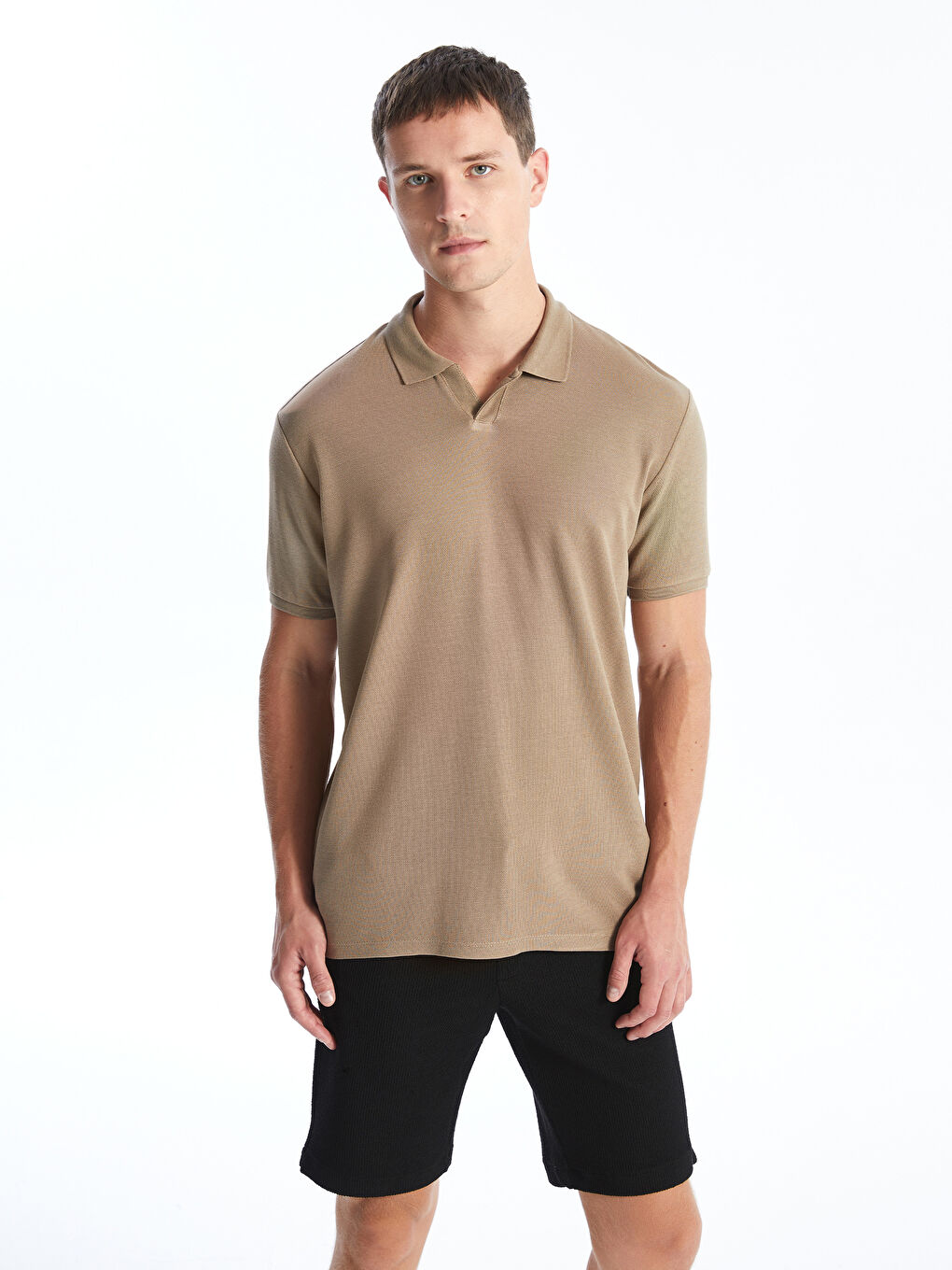 Polo Neck Short Sleeve Men's T-Shirt -S4DG37Z8-PSD
