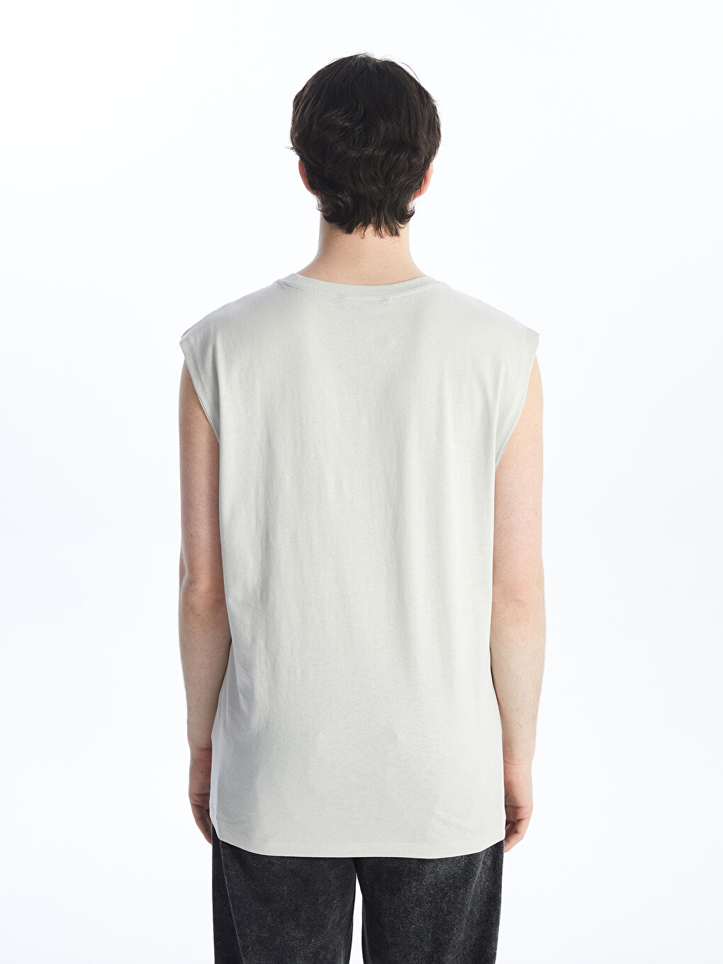 Crew Neck Printed Men's Sleeveless T-Shirt -S4DG68Z8-G5K