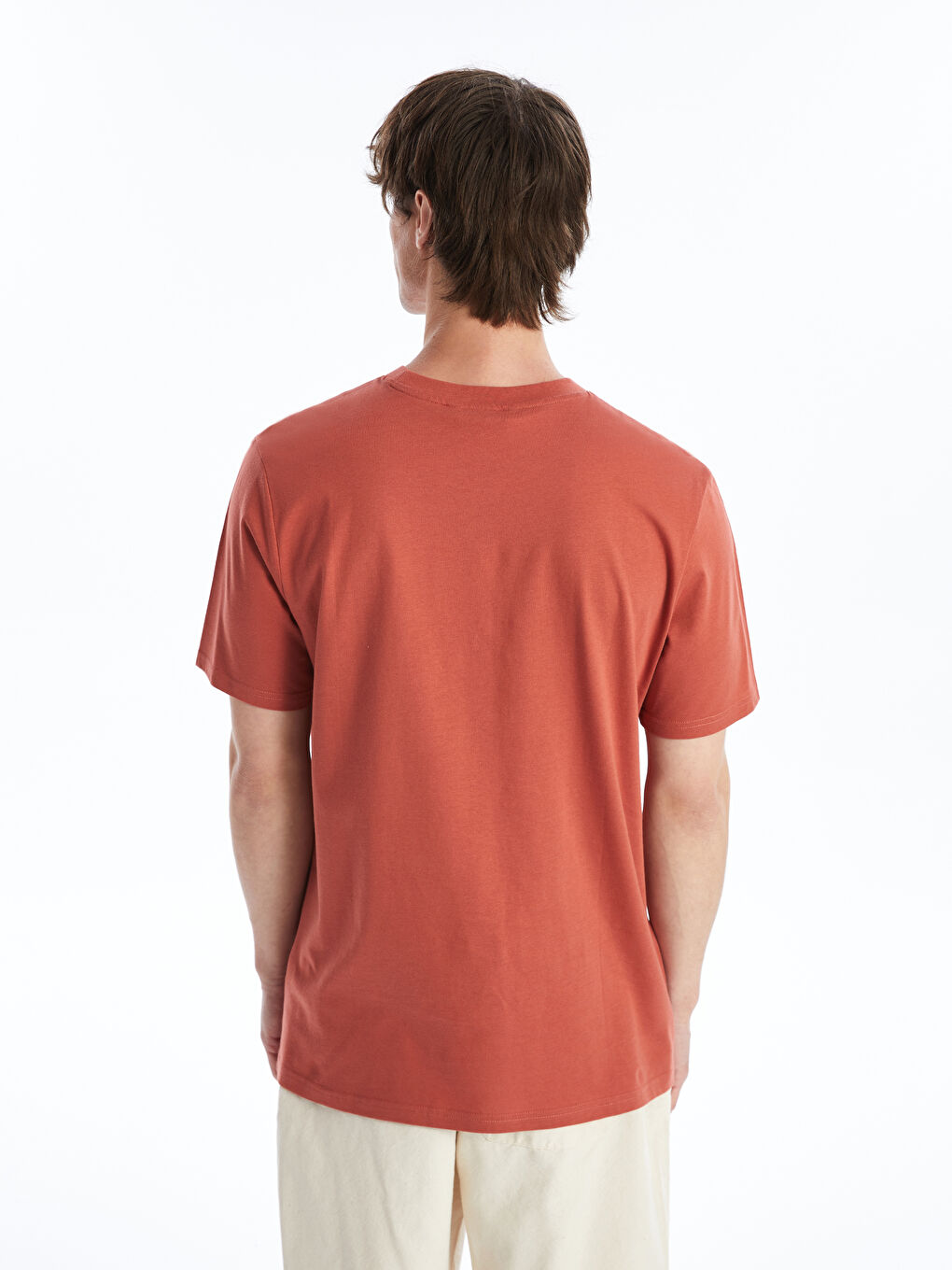 Crew Neck Short Sleeve Printed Combed Cotton Men's T-shirt -S4DH11Z8-GZZ