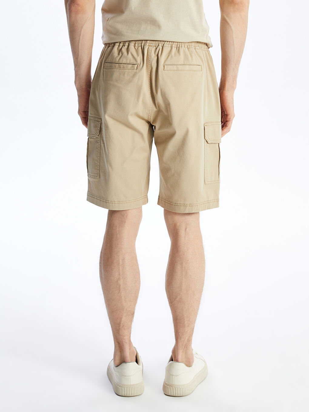 Standard Fit Gabardine Men's Bermuda Shorts -S4DH17Z8-S5P