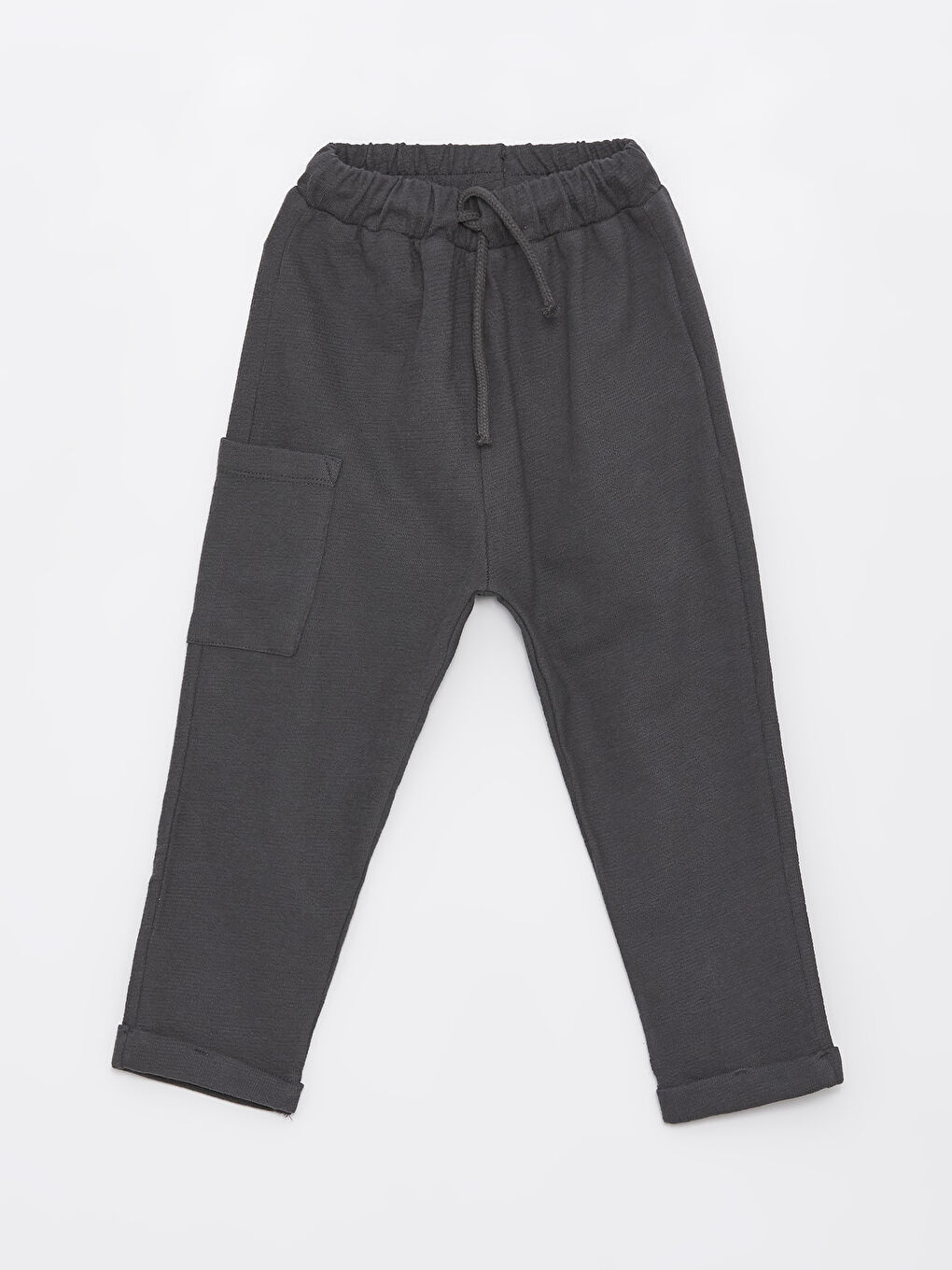 Antrasit Beli Lastikli Erkek Bebek Eşofman Altı 2'li-1