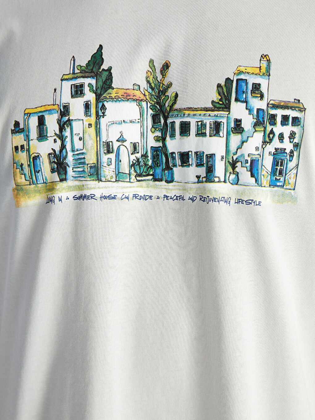 Crew Neck Short Sleeve Printed Combed Cotton Men's T-shirt -S4DH42Z8-RRX