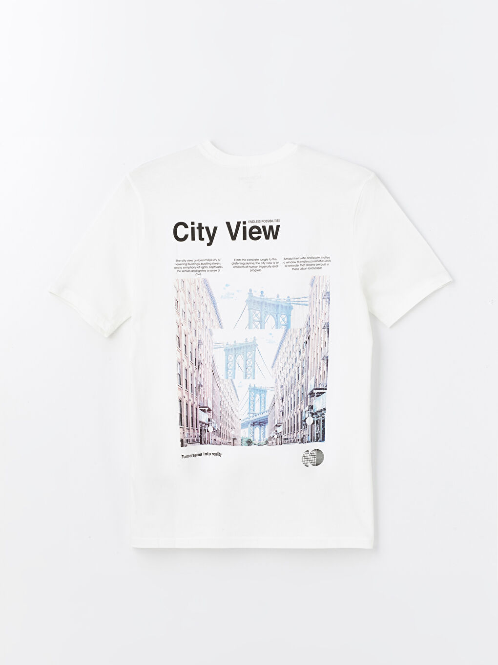 Crew Neck Short Sleeve Printed Combed Cotton Men's T-shirt-6