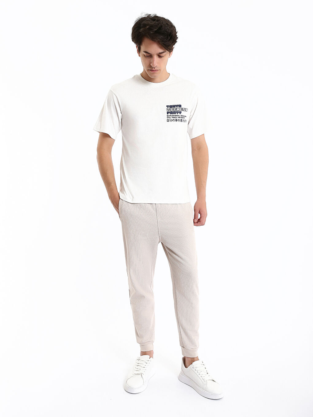 تي شيرت رجال كم قصير كول مدور مطبوع قطن ممشط-2