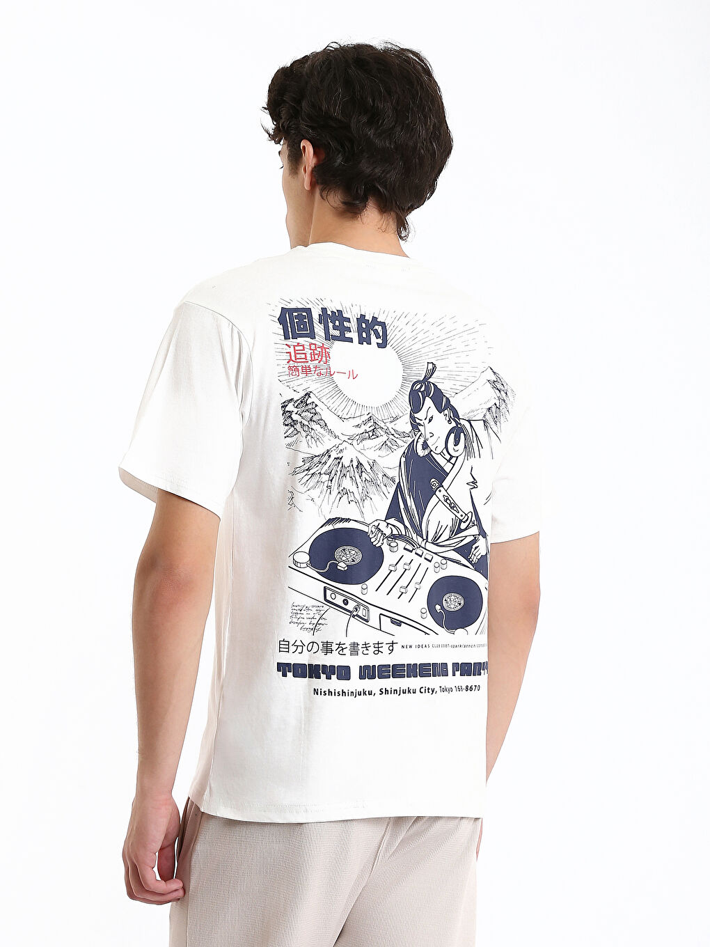 تي شيرت رجال كم قصير كول مدور مطبوع قطن ممشط-8