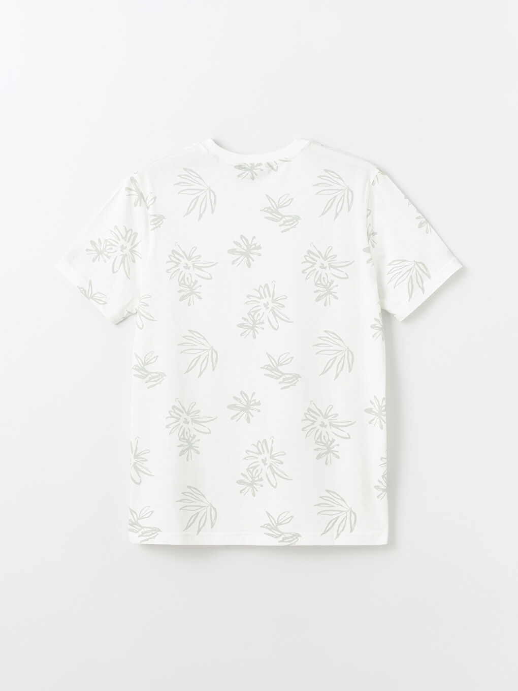 Crew Neck Short Sleeve Patterned Combed Cotton Men's T-Shirt -S4DH88Z8-R9J