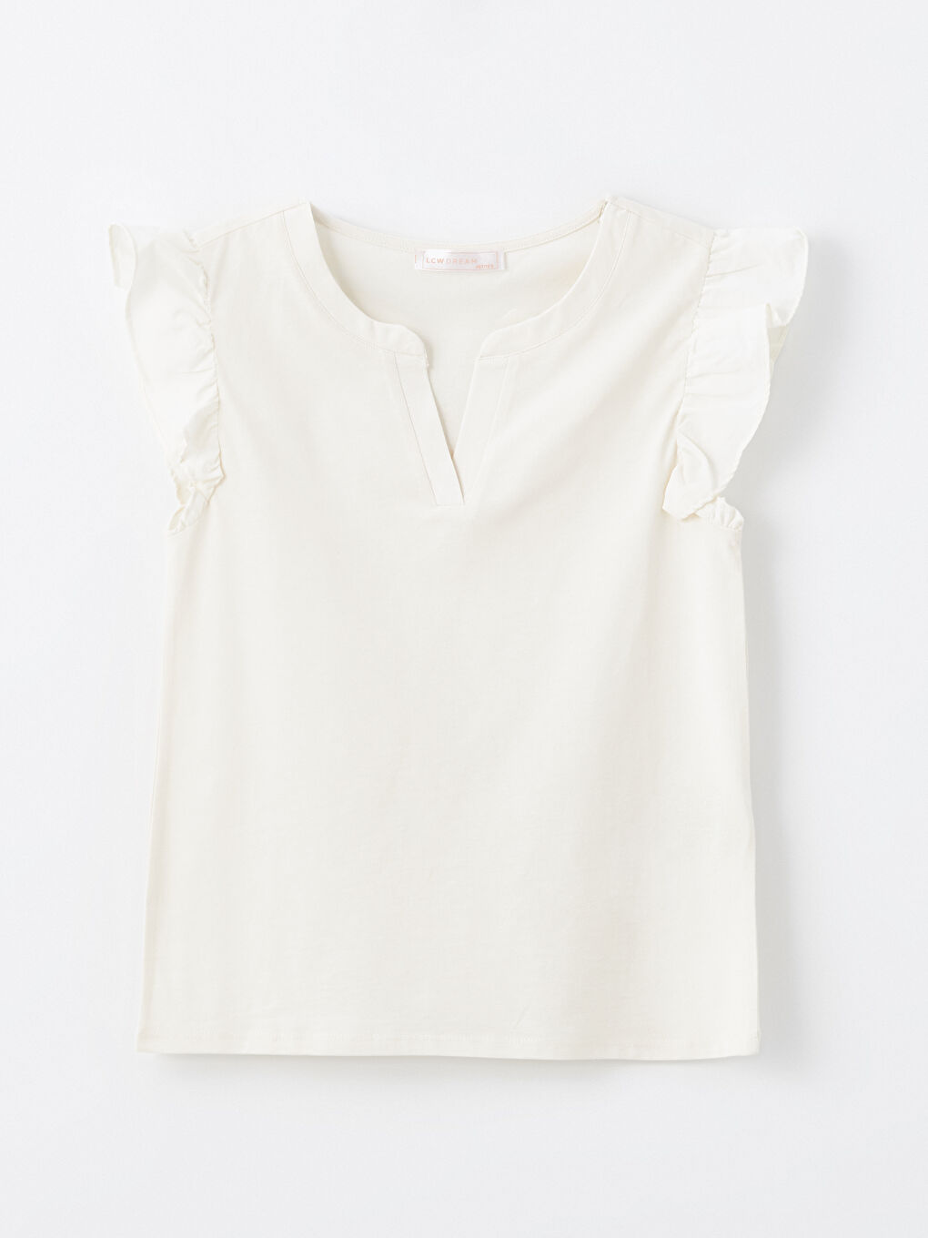 Gri Kaçık Yaka Kadın Pijama Üst