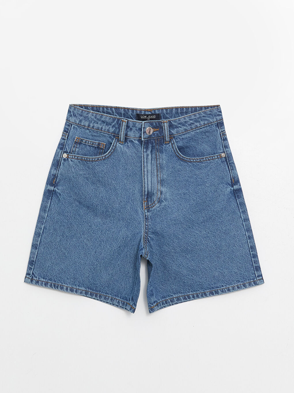 Бермуд пішіміндегі әйелдерге арналған деним шорты-5