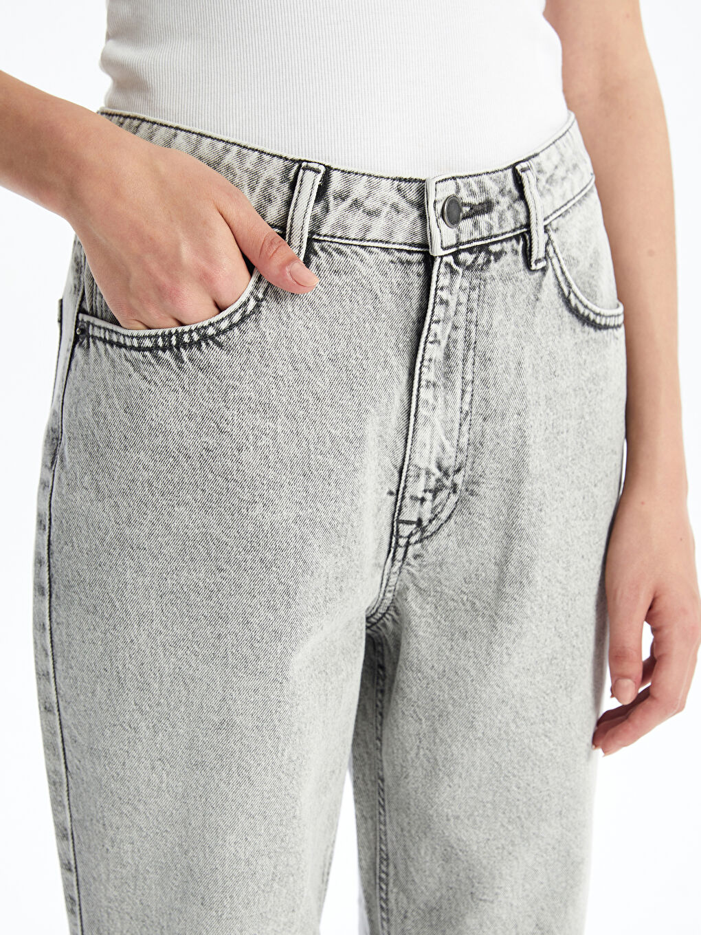 Mom Fit Women's Jeans -S4DI62Z8-GRD