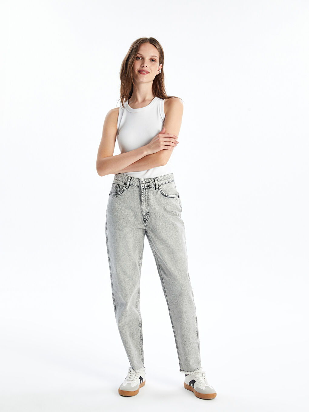 Mom Fit Women's Jeans -S4DI62Z8-GRD