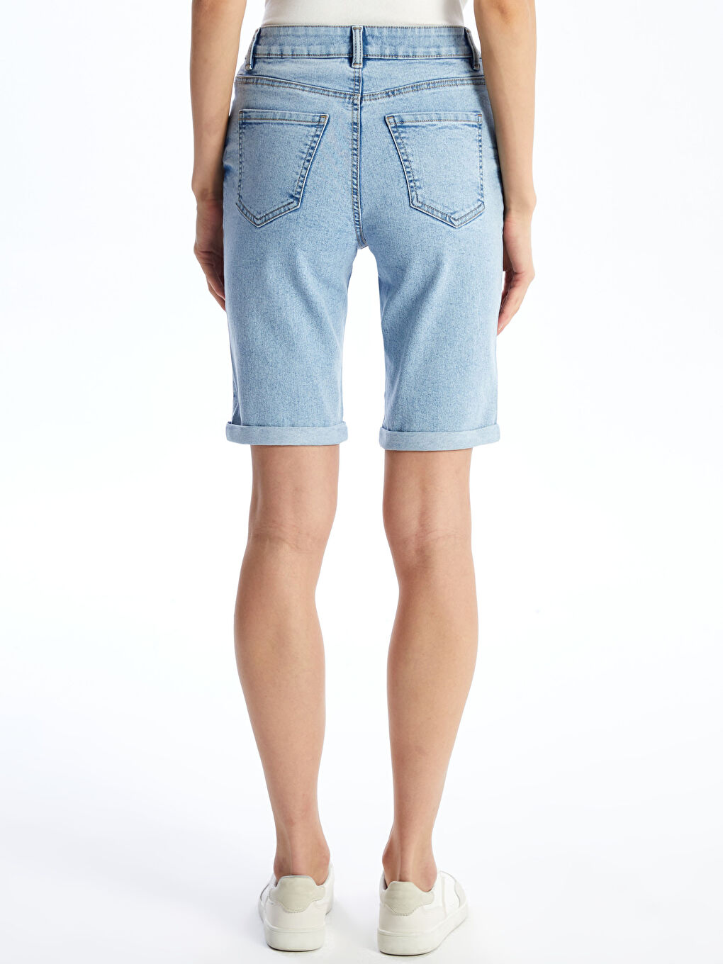 LCW Jeans Teksas šorts srednjeg struka bermuda kroja za žene -S4DI74Z8-311