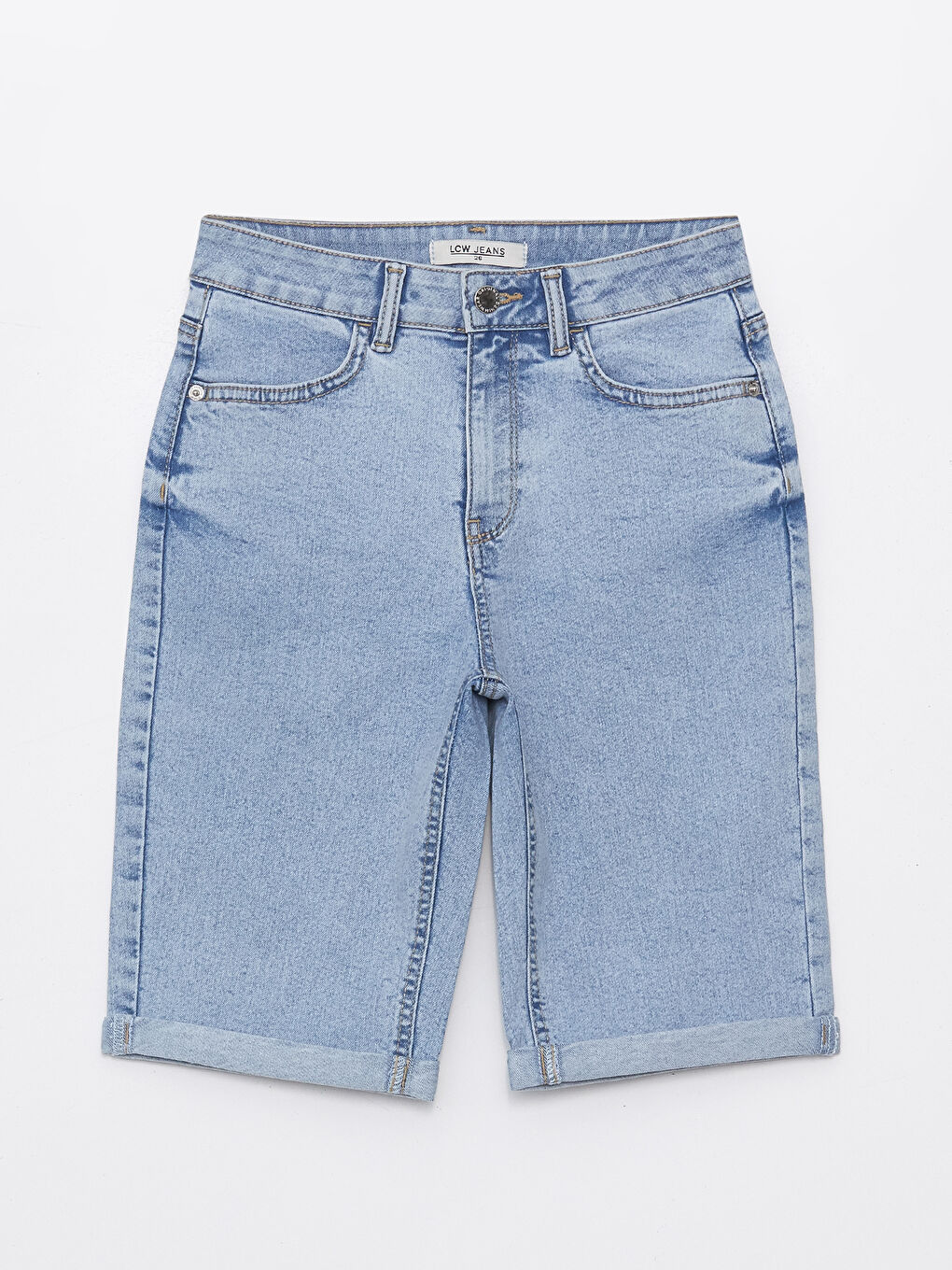 LCW Jeans Teksas šorts srednjeg struka bermuda kroja za žene -S4DI74Z8-311