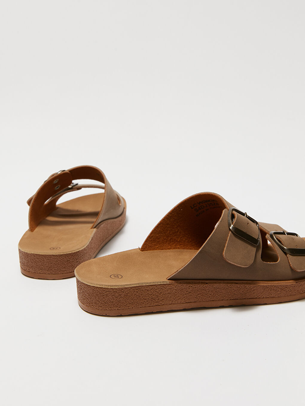 Double Band Buckled Women's Slippers -S4DJ35Z8-T99