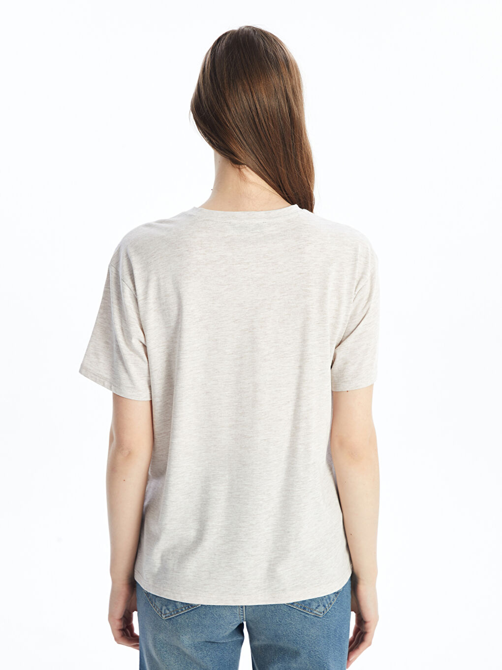 Crew Neck Printed Short Sleeve Women's T-shirt -S4DJ48Z8-L8T