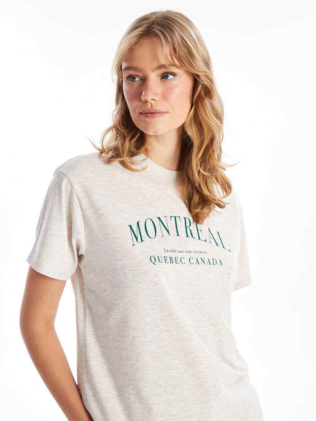 Crew Neck Printed Short Sleeve Women's T-shirt -S4DJ48Z8-L8T
