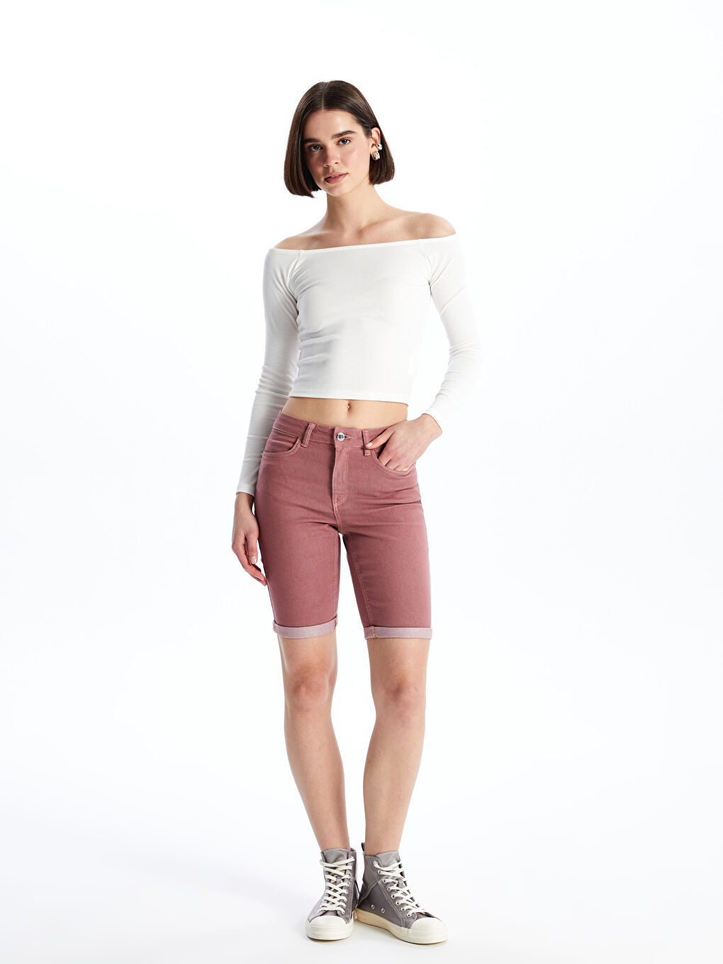 Bermuda Fit Women's Denim Shorts