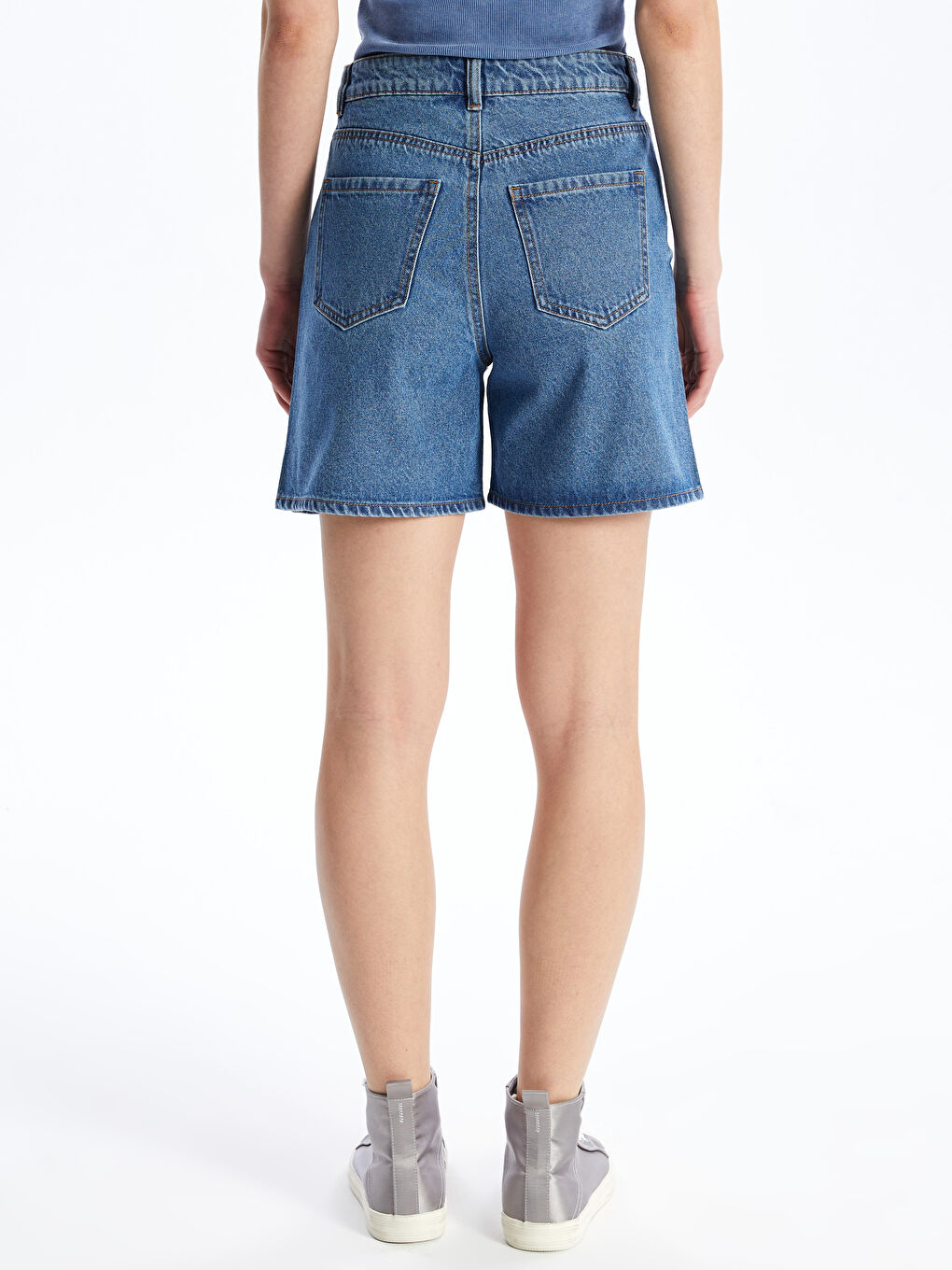 Ženski teksas šorts bermuda fit -S4DJ55Z8-507