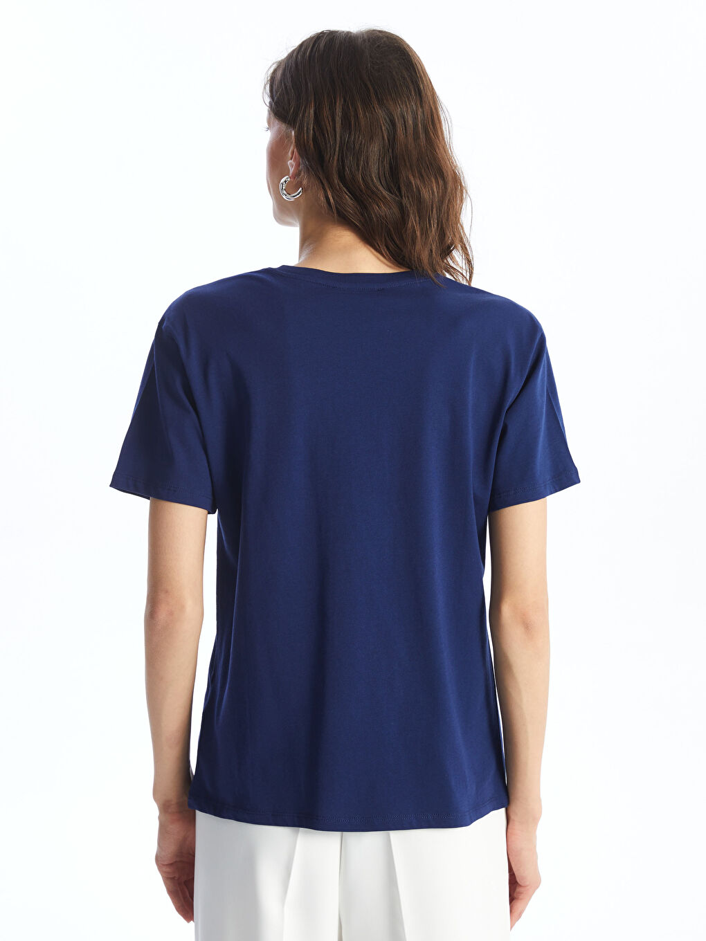 LCW Vision Crew Neck Printed Short Sleeve Women's T-Shirt -S4DJ56Z8-HPN