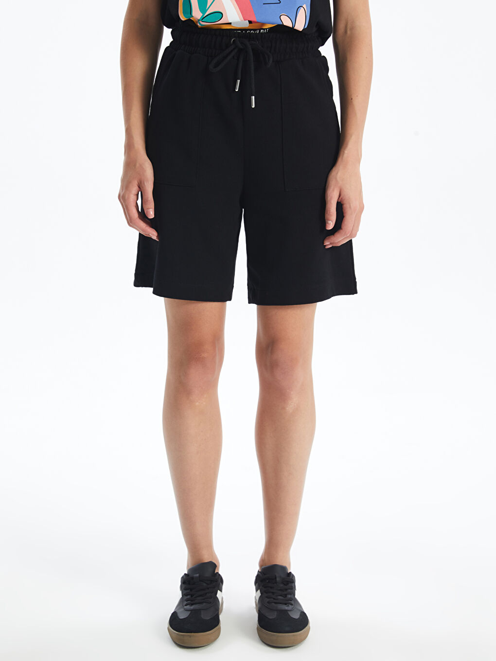 Women's Elastic Waist Regular Shorts -S4DJ99Z8-CVL