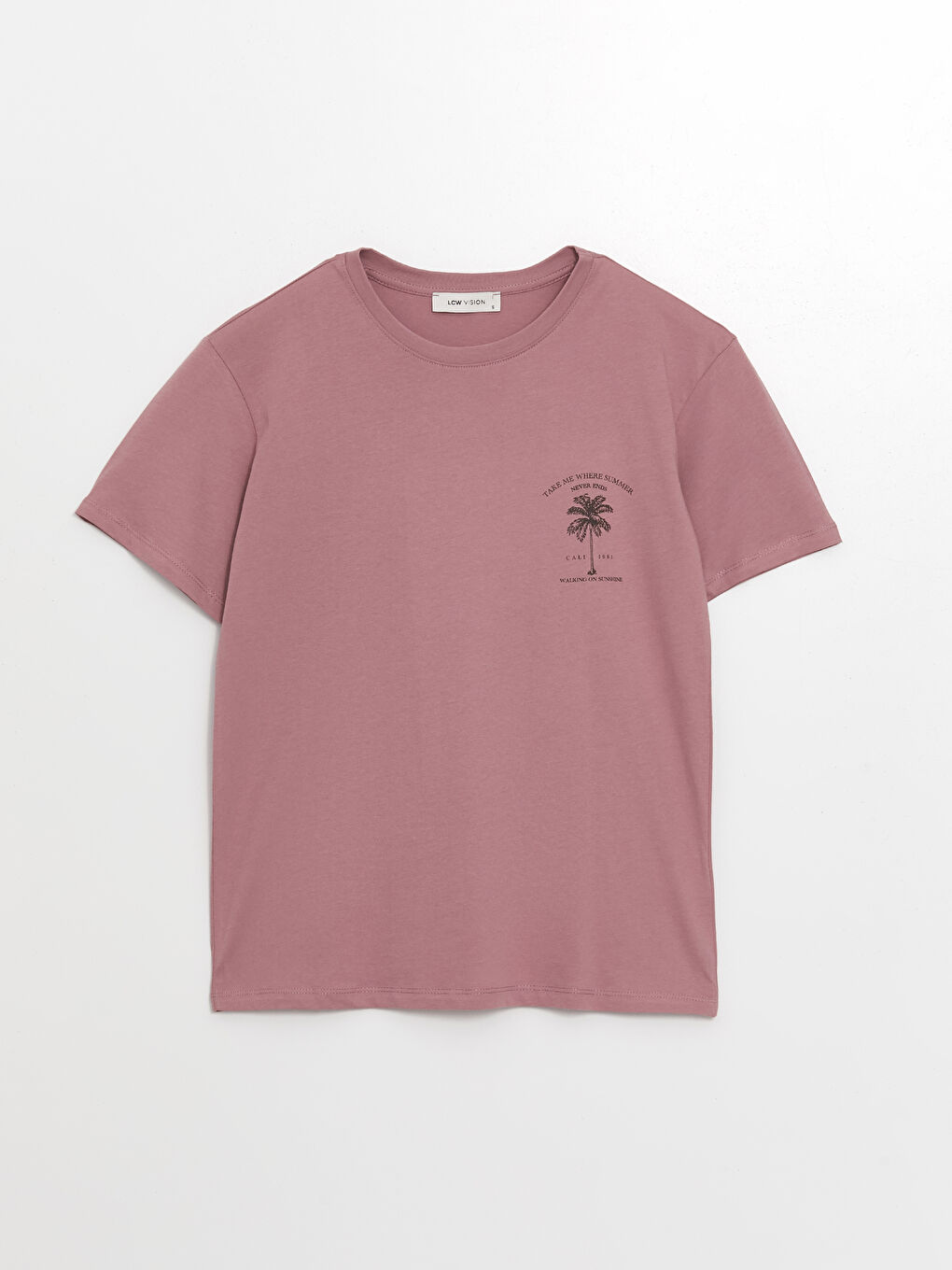 Crew Neck Printed Short Sleeve Women's T-Shirt -S4DK23Z8-GVH